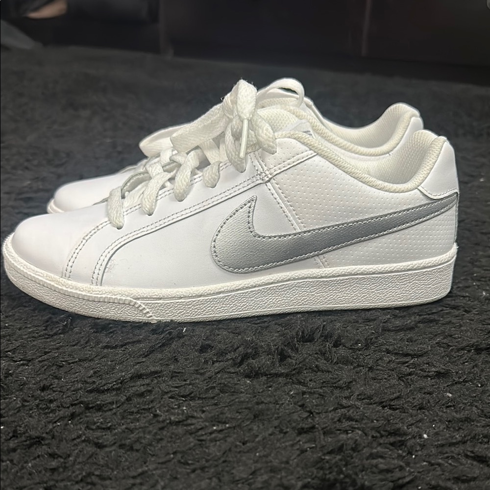 White and Silver Nike Court Royal